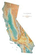 California Medium-Sized Topographic Wall Map by Raven Maps, Print on Paper (Non-Laminated) - Wide World Maps & MORE! - Home - Raven Maps - Wide World Maps & MORE!