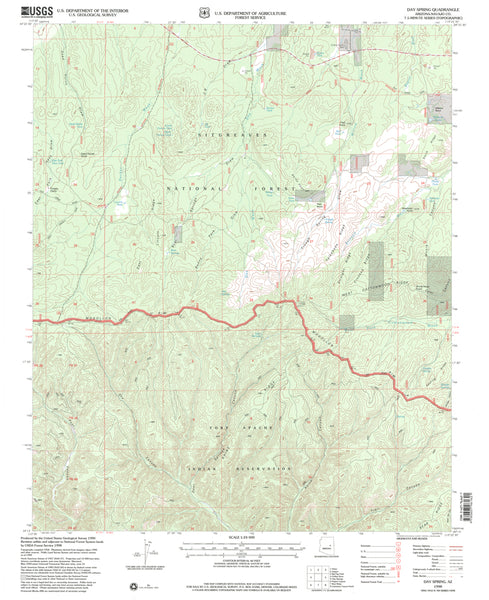 Day Spring Arizona (7.5'×7.5' Topographic Quadrangle) - Wide World Maps & MORE!