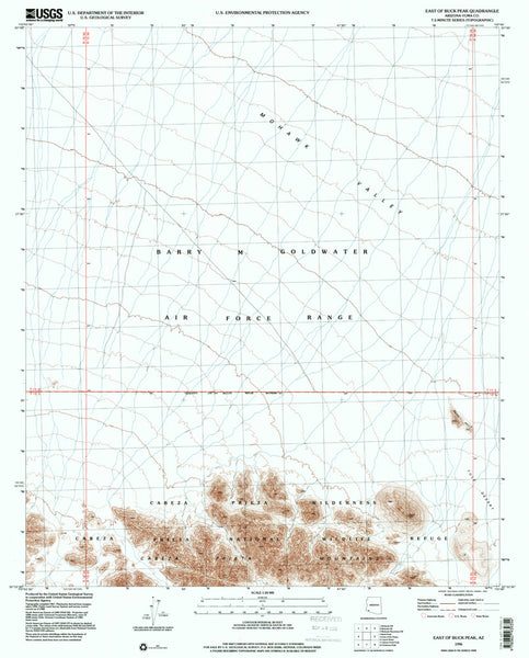 EAST OF BUCK PEAK, Arizona 7.5' - Wide World Maps & MORE! - Map - Wide World Maps & MORE! - Wide World Maps & MORE!