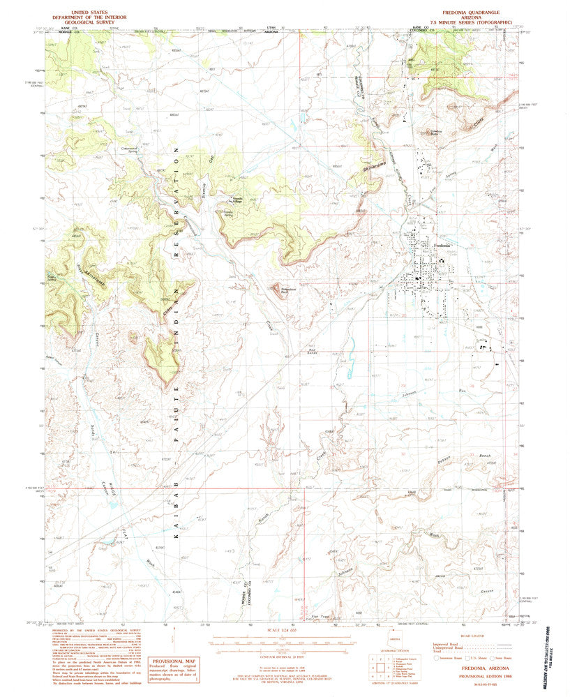 FREDONIA, Arizona 7.5' - Wide World Maps & MORE! - Map - Wide World Maps & MORE! - Wide World Maps & MORE!