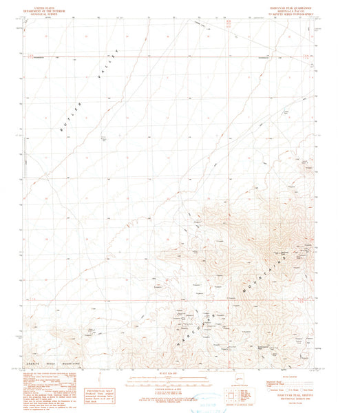 HARCUVAR PEAK, Arizona (7.5'×7.5' Topographic Quadrangle) - Wide World Maps & MORE! - Map - Wide World Maps & MORE! - Wide World Maps & MORE!