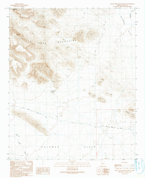 LITTLE HORN MTS SE, Arizona (7.5'×7.5' Topographic Quadrangle) - Wide World Maps & MORE! - Map - Wide World Maps & MORE! - Wide World Maps & MORE!