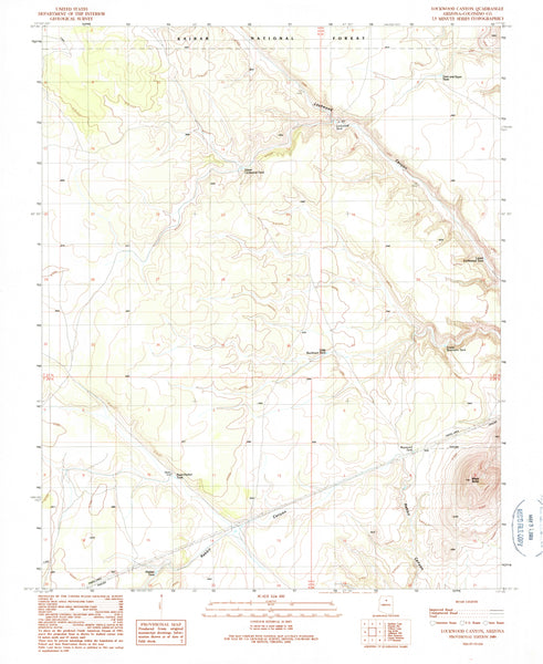 LOCKWOOD CANYON, Arizona (7.5'×7.5' Topographic Quadrangle) - Wide World Maps & MORE! - Map - Wide World Maps & MORE! - Wide World Maps & MORE!