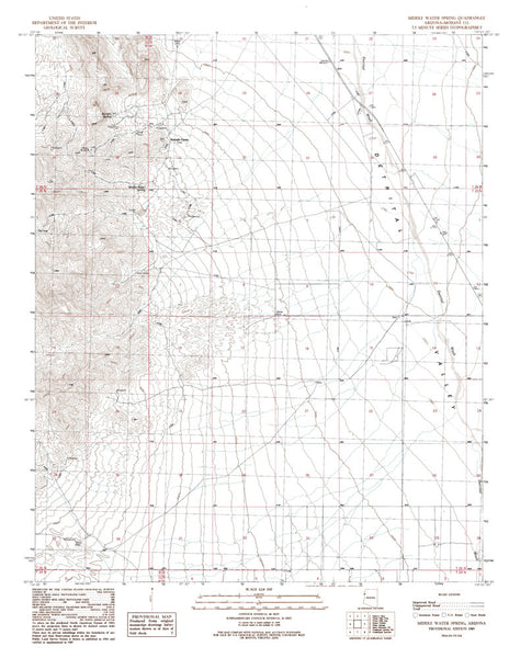 MIDDLE WATER SPRING, Arizona 7.5' - Wide World Maps & MORE! - Map - Wide World Maps & MORE! - Wide World Maps & MORE!