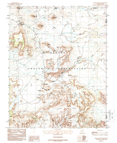 MITTEN BUTTES, Arizona-Utah 7.5' - Wide World Maps & MORE! - Map - Wide World Maps & MORE! - Wide World Maps & MORE!