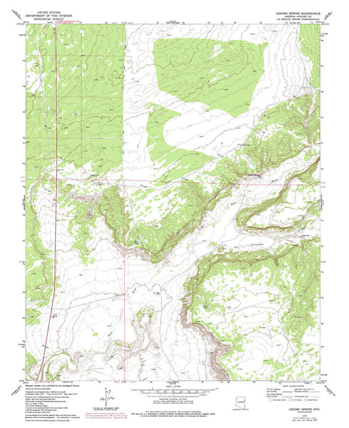 CEADRO SPRING, Arizona (7.5'×7.5' Topographic Quadrangle) - Wide World Maps & MORE! - Map - Wide World Maps & MORE! - Wide World Maps & MORE!