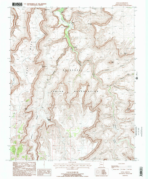 SUPAI, AZ (7.5'×7.5' Topographic Quadrangle) - Wide World Maps & MORE! - Map - Wide World Maps & MORE! - Wide World Maps & MORE!
