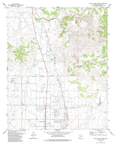 CHINO VALLEY NORTH, Arizona 7.5' - Wide World Maps & MORE! - Map - Wide World Maps & MORE! - Wide World Maps & MORE!