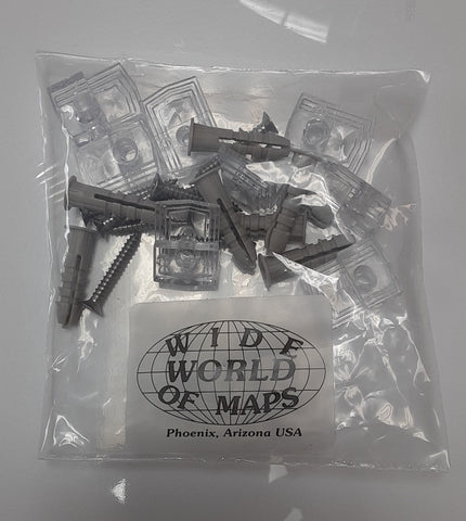 8 Pack of Crystal Clear Ribbed Mirror Clips for Dry Walls (Size: 1 Pack, Model: Tools, Hardware, & Office Supplies) - Wide World Maps & MORE!