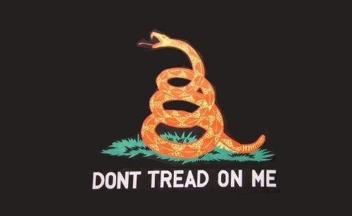 3x5 Black Don't Tread on ME GADSDEN TEA PARTY FLAG Banner - Wide World Maps & MORE! - Lawn & Patio - WILDFLAGS - Wide World Maps & MORE!