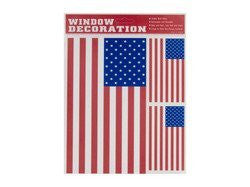 USA American Flag - Static Cling - Peel and Place Window Decorations - Wide World Maps & MORE! - Single Detail Page Misc - Window Decoration - Wide World Maps & MORE!