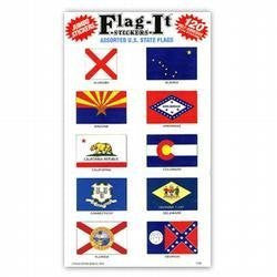Assorted U.S. State Flags: 120 Self-Adhesive Flag Stickers - Wide World Maps & MORE! - Decals - Flag-It - Wide World Maps & MORE!