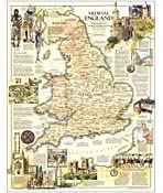 National Geographic 1979 Medieval England Map - Wide World Maps & MORE! - Office Product - NATIONAL GEOGRAPHIC - Wide World Maps & MORE!