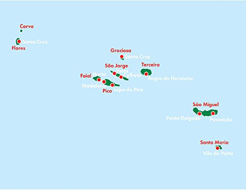 Azores (English, Spanish, French, Italian and German Edition) - Wide World Maps & MORE! - Book - Wide World Maps & MORE! - Wide World Maps & MORE!