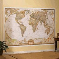 Mural World Map Map Type: Executive - Wide World Maps & MORE! - Office Product - National Geographic Maps - Wide World Maps & MORE!