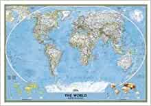 World Classic Wall Map Enlarged & Dry Erase Laminated - Wide World Maps & MORE!