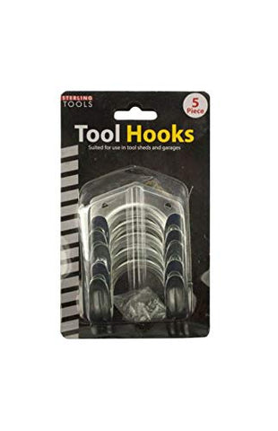 5-Pc Multi-Purpose Metal Tool Hooks - Wide World Maps & MORE! - Home Improvement - Kole Imports - Wide World Maps & MORE!