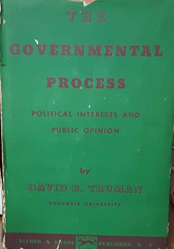 The governmental process;: Political interests and public opinion (Borzoi books in political science) - Wide World Maps & MORE! - Book - Wide World Maps & MORE! - Wide World Maps & MORE!