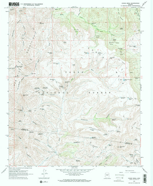 Cooks Mesa, Arizona 1967 (7.5'×7.5' Topographic Quadrangle) - Wide World Maps & MORE!