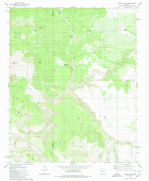 DEVILS HUMP, Arizona (7.5'×7.5' Topographic Quadrangle) - Wide World Maps & MORE! - Map - Wide World Maps & MORE! - Wide World Maps & MORE!