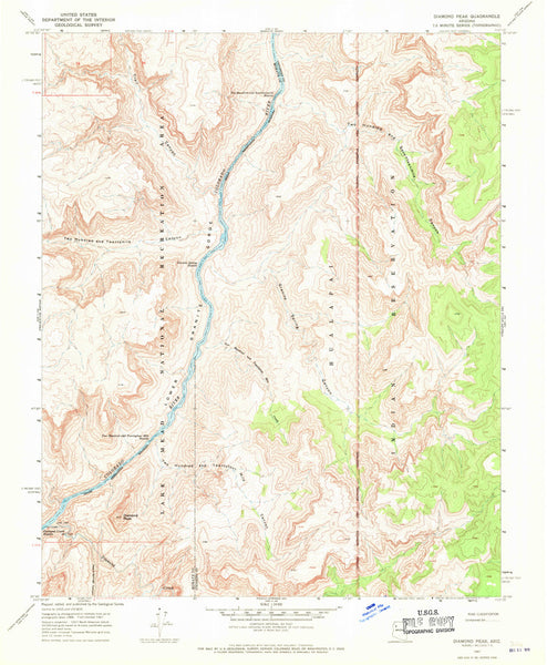 DIAMOND PEAK, Arizona 7.5' - Wide World Maps & MORE! - Map - Wide World Maps & MORE! - Wide World Maps & MORE!