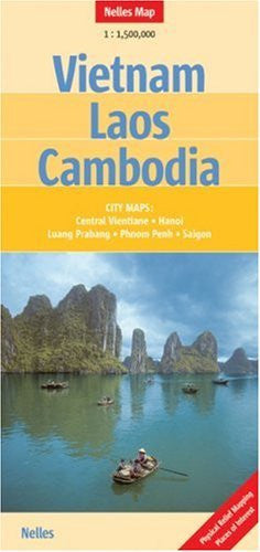 Vietnam - Laos - Cambodia Nelles Map (English, French and German Edition) - Wide World Maps & MORE! - Book - Nelles Verlag - Wide World Maps & MORE!