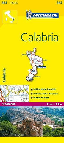 Michelin Map Italy: Calabria 364 (Maps/Local (Michelin)) (Italian Edition) - Wide World Maps & MORE!