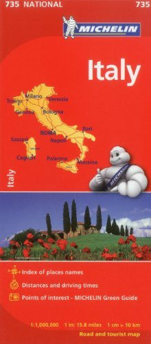 Michelin Italy Map 735 (Italian, English, French, German, Spanish and Dutch Edition) - Wide World Maps & MORE! - Map - Michelin Travel & Lifestyle - Wide World Maps & MORE!