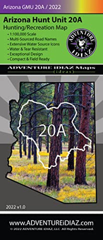 Arizona GMU 20A Hunting / Recreation Map - Wide World Maps & MORE!