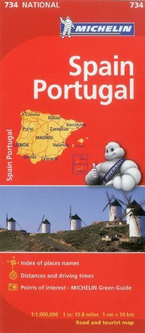 Michelin Spain & Portugal Map 734 (Maps/National (Michelin) 2012) - Wide World Maps & MORE! - Book - Michelin Travel & Lifestyle (COR) - Wide World Maps & MORE!