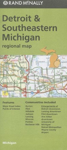 Rand McNally Folded Map: Detroit and Southeastern Michigan Regional Map - Wide World Maps & MORE! - Book - Rand McNally and Company (COR) - Wide World Maps & MORE!