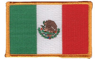 Mexico Flag: An Embroidered Iron-On Patch (Two-Pack) - Wide World Maps & MORE! - Apparel - Innovative Ideas - Wide World Maps & MORE!