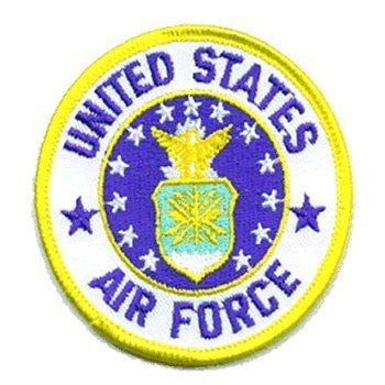 U.S. Air Force: An Embroidered Iron-On Patch (Two-Pack) - Wide World Maps & MORE! - Art and Craft Supply - Flag It - Wide World Maps & MORE!