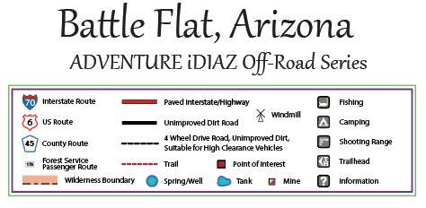 Battle Flat, Arizona / Off-Road Series - Wide World Maps & MORE! - Map - Adventure iDiaz Maps - Wide World Maps & MORE!