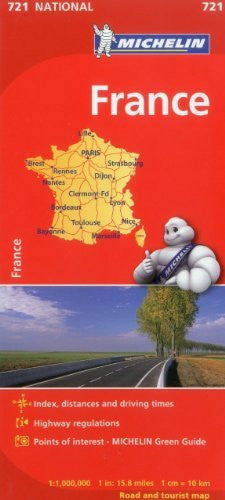 Michelin France Map 721 (National) - Wide World Maps & MORE! - Map - Michelin Travel & Lifestyle - Wide World Maps & MORE!