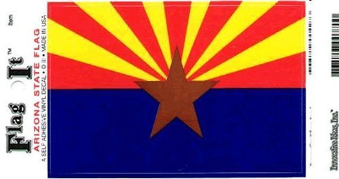 Arizona State Flag 6 Self Adhesive Vinyl Decals - Wide World Maps & MORE! - Sticker - Flag-It Stickers - Wide World Maps & MORE!