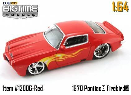 Jada Dub City Big Time Muscle Red 1970 Pontiac Firebird 1:64 Scale Die Cast Car - Wide World Maps & MORE! - Toy - Big Time Muscle - Wide World Maps & MORE!
