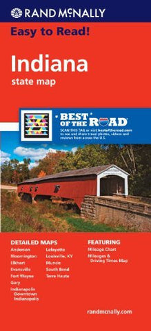 Rand Mcnally Easy to Read Indiana - Wide World Maps & MORE! - Book - Rand McNally and Company - Wide World Maps & MORE!