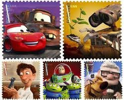 Send a Hello - Lightning McQuee, Ratatouille, Buzz Lightyear Sheet of 20 Stamps - Wide World Maps & MORE! - Toy - USPS - Wide World Maps & MORE!