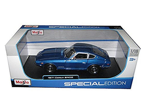 1971 Datsun 240z Blue 1/18 by Maisto 31170 - Wide World Maps & MORE! - Toy - Maisto - Wide World Maps & MORE!