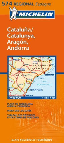 Michelin Map Spain North East: Aragon, Cataluna  574 (Maps/Regional (Michelin)) - Wide World Maps & MORE! - Book - Wide World Maps & MORE! - Wide World Maps & MORE!