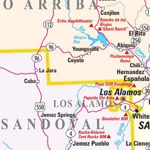 New Mexico Counties & Roads Small Wall Map Dry Erase Ready-to-Hang - Wide World Maps & MORE! - Map - Wide World Maps & MORE! - Wide World Maps & MORE!