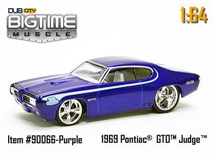 Jada Dub City 1:64 BIGTIME MUSCLE 1969 Pontiac GTO Judge - Wide World Maps & MORE! - Toy - Big Time Muscle - Wide World Maps & MORE!