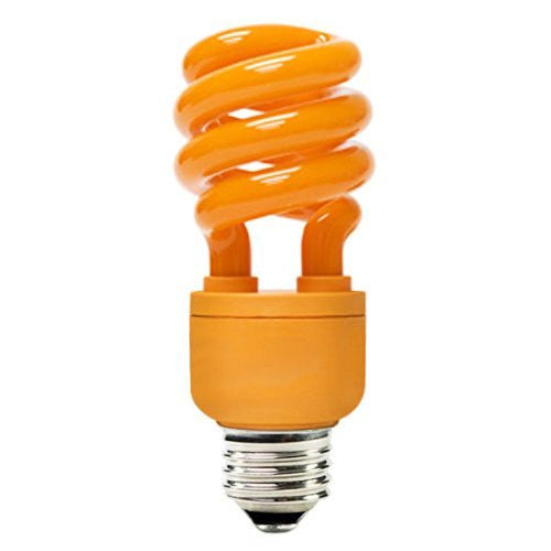 PLT FE153-13SO-VP1 - 13 Watt CFL Light Bulb - Compact Fluorescent - 60 Watt Equal - Orange Party Light - - Wide World Maps & MORE! - Home Improvement - PLT - Wide World Maps & MORE!