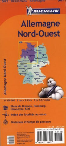 Michelin Germany Northwest Map 541 (Maps/Regional (Michelin)) - Wide World Maps & MORE! - Book - Brand: Michelin Travel Lifestyle - Wide World Maps & MORE!