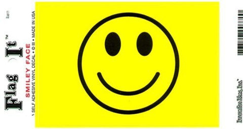 Smiley Face Decal for Auto, Truck, or Boat - Wide World Maps & MORE! - Automotive Parts and Accessories - Flag It - Wide World Maps & MORE!