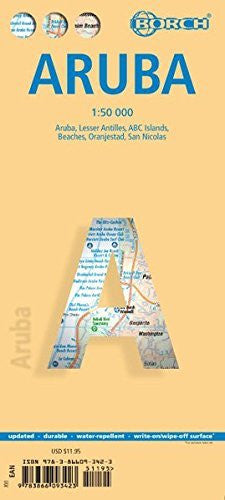 Laminated Aruba Map by Borch (English, Spanish, French, Italian and German Edition) - Wide World Maps & MORE! - Book - Borch - Wide World Maps & MORE!