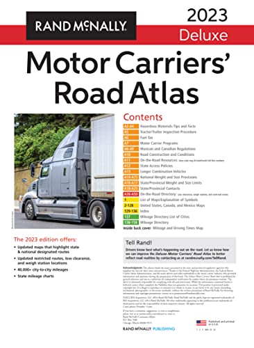 Rand McNally 2023 Deluxe Motor Carriers' Road Atlas (Rand McNally Motor Carriers' Road Atlas DELUXE EDITION) Rand McNally - Wide World Maps & MORE!