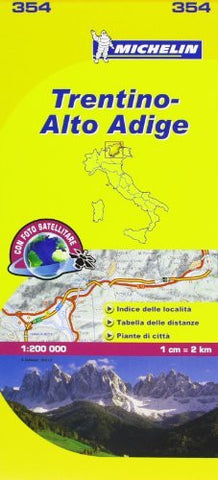 Michelin Map Italy: Trentino-Alto Adige 354 (Maps/Local (Michelin)) (Italian Edition) - Wide World Maps & MORE! - Book - Michelin Travel Publications (COR) - Wide World Maps & MORE!