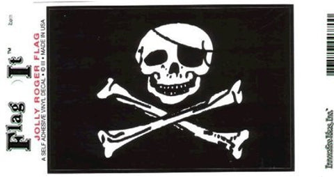 Jolly Roger Flag 6 Self Adhesive Vinyl Decals - Wide World Maps & MORE! - Sticker - Flag-It Stickers - Wide World Maps & MORE!